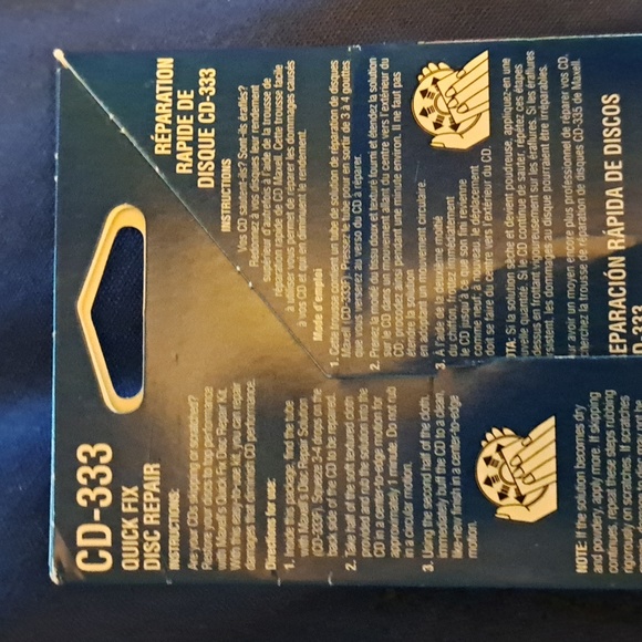 Maxell Quick Fix CD-333 Disc Repair Kit NIB NOS NWT CD DVD Playstation - Picture 3 of 3